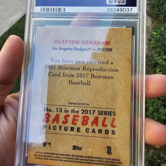 Clayton Kershaw Psa9 2017 Bowman Mint #13. 1951 Bowman Chrome. Graded 9. Dodgers - Picture 9 of 9